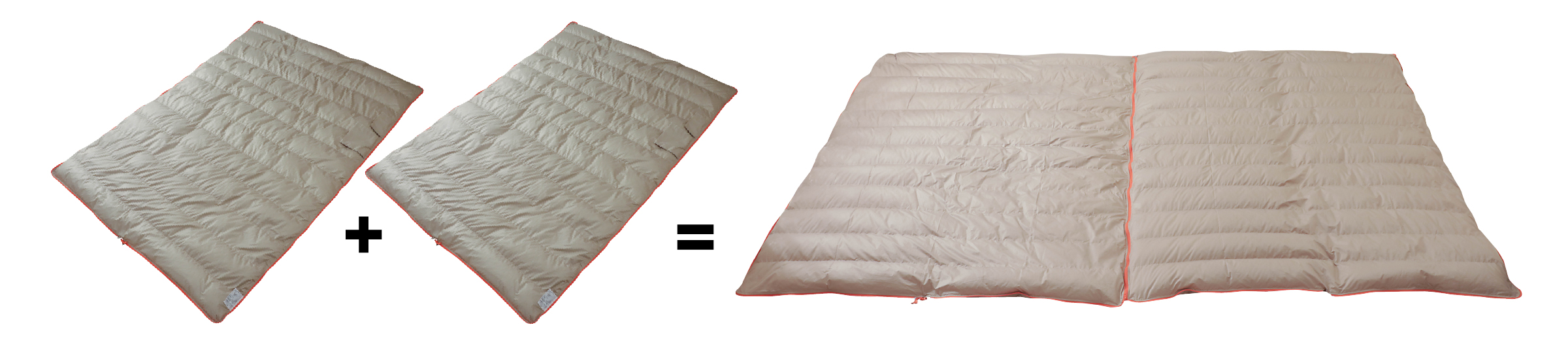 寝袋にもなる多機能羽毛布団